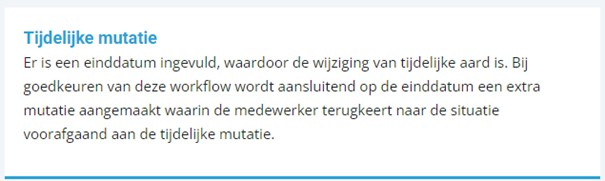 Webpart Tijdelijke mutatie