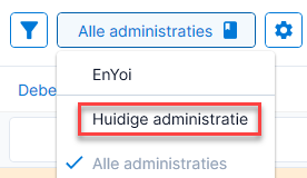 Hoe wordt de administratie bepaald waarin de e-factuur wordt ingelezen en hoe corrigeer ik dit in Profit 1