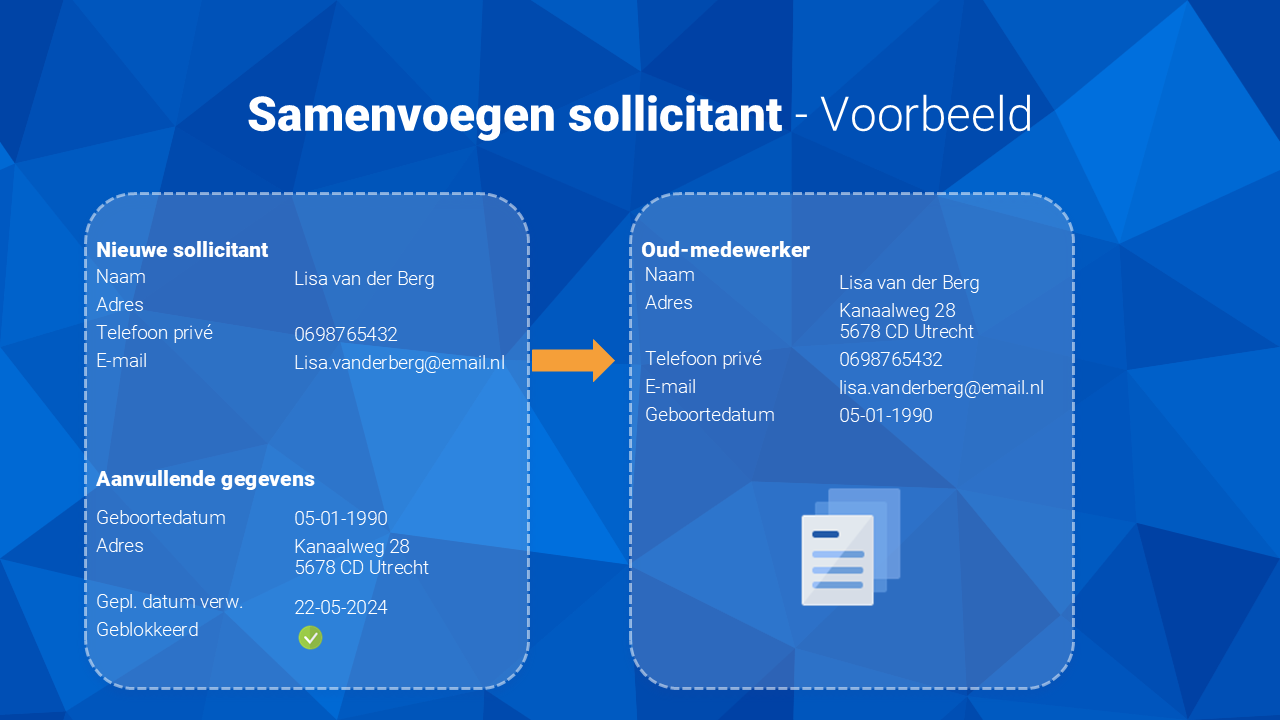 Samenvoegen sollicitant 3