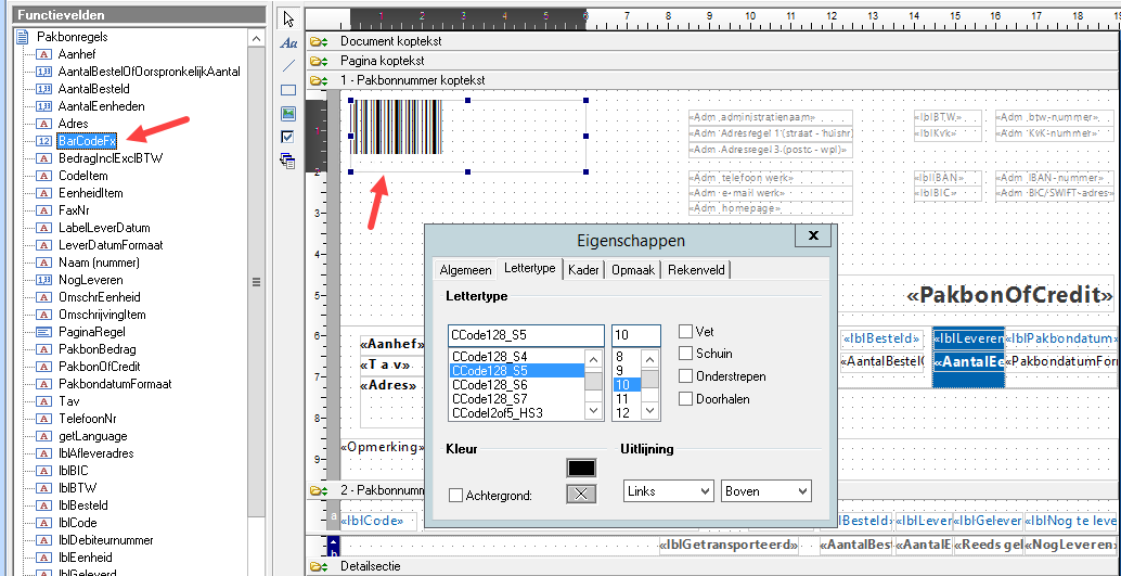 Log_Barcodes afdrukken