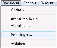 Dat_Formaat, afdrukstand en marges rapport vastleggen - documentinstellingen