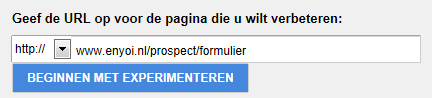 Out_Experiment toevoegen in Google - standaardrapporten